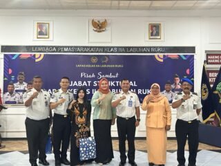 Pisah Sambut Tiga Pejabat Struktural, Jajaran Lapas Labuhan Ruku Penuh Haru dan Semangat Baru