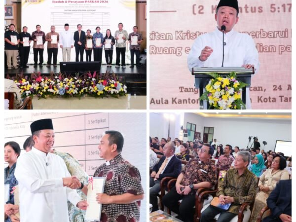Perayaan Paskah Kementerian ATR/BPN, Kantah Tangsel Serahkan 5 Sertipikat Untuk Rumah Ibadah