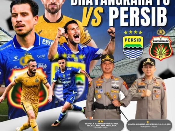 Polres Cianjur Gelar Nobar Persib vs Bhayangkara FC , Ajak Masyarakat Jaga Kondusivitas