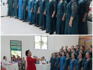 Penuh Sukacita, Komisi Perempuan BNKP Jemaat Dima Tampilkan Performa Memukau di Festival Koor Paskah Resort 3