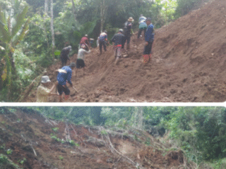 Bencana Alam Longsor Menutup Saluran Irigasi Sangiang Sri Sepanjang 220 M Perlu Penganan Serius.