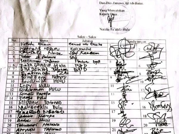 Warga Soroti Realisasi Janji Pembangunan Jalan di Desa Dao-Dao Zanuwo, Pertanyakan Tindak Lanjut Kesepakatan di Hadapan Camat Ulu Idanotae