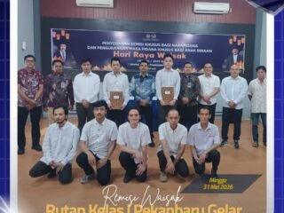 Rutan Kelas I Pekanbaru Gelar Pemberian Remisi Khusus Hari Raya Waisak Tahun 2026