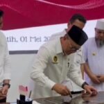 BUPATI ARIE DAMPINGI MENKO PANGAN ZULKIFLI HASAN RESMIKAN PASAR TRADISIONAL MODERN PURWODADI