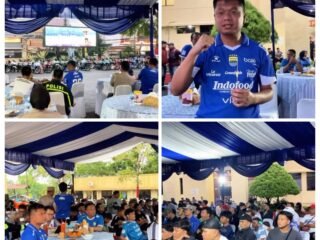 Polres Cianjur Gelar Nonton Bareng Laga Persib vs PSIM, Pererat Sinergi dengan Masyarakat