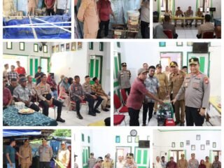 Kapolres Kepulauan Sula Serahkan Bantuan Alat Produksi Sagu kepada Petani Desa Fogi