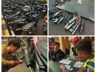 Polres Cianjur Gelar Pemulihan Kendaraan Knalpot Brong, Edukasi Masyarakat Tertib Berlalu Lintas