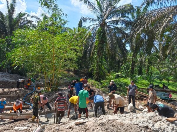 Progres Pembangunan Jembatan Merah Putih Presisi Di Sungai Kuning Capai 80 Persen