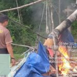 Polres Kuansing Tindak Lanjuti Laporan Masyarakat Via Call Center 110, Tiga Rakit PETI Di Munsalo Ditertibkan