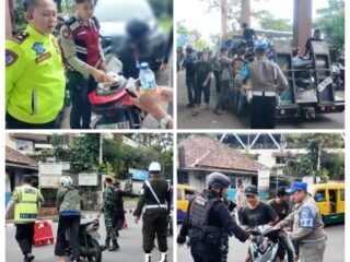 Polres Cianjur Tertibkan Knalpot Bising Jelang dan Pasca Pertandingan Persib vs Persijap 