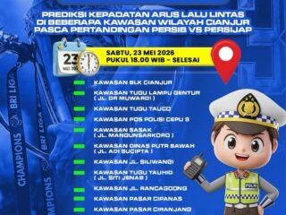 Polres Cianjur Imbau Masyarakat Antisipasi Kepadatan Lalu Lintas Saat Pertandingan Persib vs Persijap