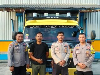 Polisi Cinta Petani, Polsek Pangean Kawal 2 Ton Jagung Pipil Ke Bulog Pekanbaru