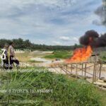 Polsek Kuantan Mudik Tertibkan 6 Rakit PETI Di Areal PT KTBM