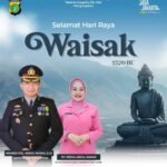 Kapolres Metro Depok dan Ketua Bhayangkari Cabang Metro Depok Ucapkan Selamat Hari Raya Waisak 2570 BE