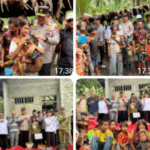 Wakapolda Malut Dampingi Penyaluran Bansos bagi Masyarakat Togutil di Desa Koli