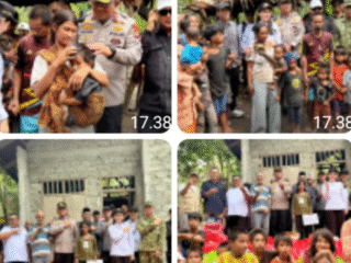 Wakapolda Malut Dampingi Penyaluran Bansos bagi Masyarakat Togutil di Desa Koli