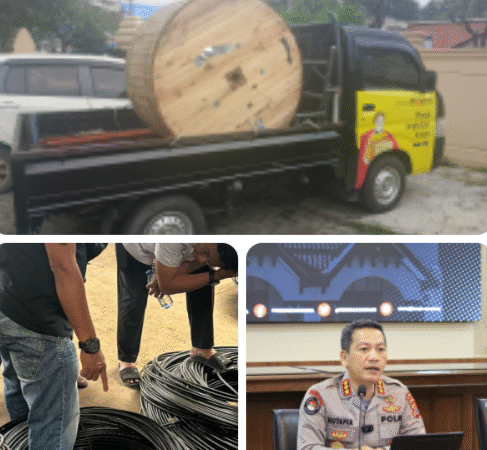 Aksi Pencurian Kabel Optik Terungkap, Dua Tersangka Diringkus Ditreskrimum Polda Banten