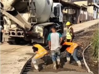 DPU Kabupaten Sukabumi Genjot Perbaikan Jalan Gudang–Caringinkulon dengan Rigid Beton