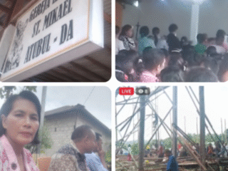 Pendirian Tiang Pertama Gedung Gereja Baru St. Michael Atubul Da Berlangsung Khidmat dan Penuh Sukacita