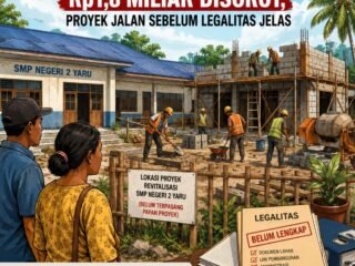Revitalisasi SMP Negeri 2 Yaru Rp1,8 Miliar Disorot, Proyek Jalan Sebelum Legalitas Jelas