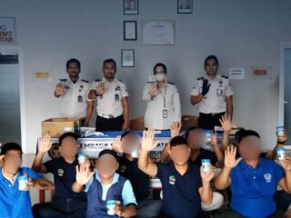 Lapas Narkotika Rumbai Gelar Tes Urine Bagi Warga Binaan