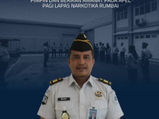 Kepala Subbagian Tata Usaha Pimpin Dan Berikan Amanat Pada Apel Pagi Lapas Narkotika Rumbai
