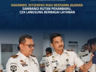 Kakanwil Ditjenpas Riau Bersama Jajaran Sambangi Rutan Pekanbaru, Cek Langsung Berbagai Layanan