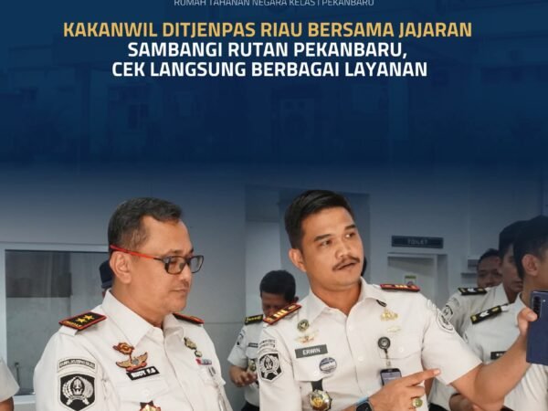 Kakanwil Ditjenpas Riau Bersama Jajaran Sambangi Rutan Pekanbaru, Cek Langsung Berbagai Layanan