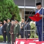 Bupati Tebo Agus Rubiyanto pimpin dan Membacakan Amanat dalam Hari lahir Pancasila Tahun 2026.