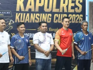 Kapolres Kuantan Singingi Resmi Buka Turnamen Badminton Kapolres Kuansing Cup Tahun 2026 Di Pangean