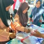 Siswa SRMP 23 Makassar Belajar Membatik Shibori Bareng UMKM Bulukumba