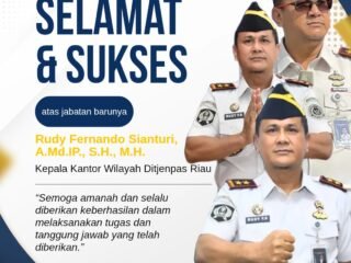 Keluarga Besar Lapas Narkotika Kelas IIB Rumbai Ucapkan Selamat Kepada Rudy Fernando Sianturi Sebagai Kakanwil Ditjenpas Riau