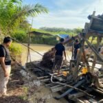 Lima Rakit Dimusnahkan, Polsek Kuantan Hilir Tertibkan Aktivitas PETI Di Desa Rawang Ogung