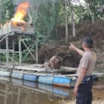 Polsek Kuantan Tengah Tertibkan 14 Unit PETI Di Desa Munsalo Kopah, Kapolsek Tegaskan Komitmen Jaga Kelestarian Lingkungan