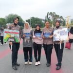 Jelang Hari Bhayangkara Ke-80, Ditlantas Polda Riau Gencarkan Kampanye Keselamatan Berlalu Lintas Dan Green Policing Di CFD Pekanbaru