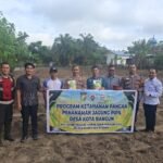 Polsek Tapung Hilir Hadir Saat Penanaman Jagung Pipil, 1 Hektare Lahan Desa Kota Bangun Di Danai Dana Desa