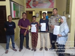 Perkelahian Dua Siswa SMP Di Hulu Kuantan Diselesaikan Secara Damai, Polisi Kedepankan Mediasi Dan Pembinaan