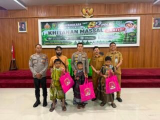 Polres Kuansing Gelar Khitanan Massal HUT Bhayangkara Ke-80, 70 Anak Ikuti Kegiatan Sosial Kemanusiaan