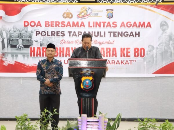 Polres Tapanuli Tengah Gelar Doa Bersama Lintas Agama Jelang Hari Bhayangkara Ke-80