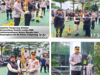 Pokdakamtibmas Polres Tangsel Gelar Lomba PBB ,Tingkatkan Disiplin dan Kekompakan Warga