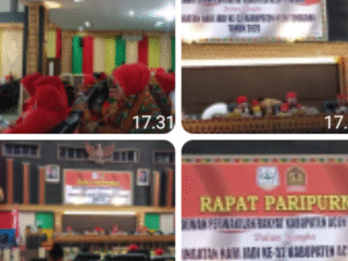 DPRK kabupaten Aceh Tenggara mengadakan rapat paripurna membahas HUT kabupaten Aceh Tenggara Ke 52