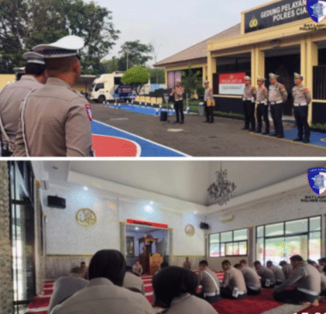 Satlantas Polres Cianjur Gelar Apel dan Pengajian, Perkuat Mental Spiritual Personel dalam Memberikan Pelayanan Terbaik