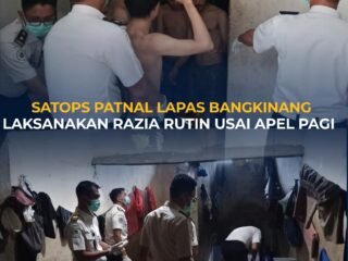 Satops Patnal Lapas Kelas IIA Bangkinang Laksanakan Razia Rutin Usai Apel Pagi