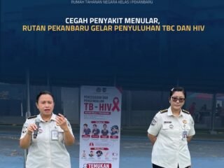 Cegah Penyakit Menular, Rutan Pekanbaru Gelar Penyuluhan TBC Dan HIV