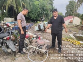 Respon Cepat Laporan Call Center 110, Polres Kuansing Dan Polsek Kuantan Tengah Tindak Aktivitas PETI Di Hutan Lindung