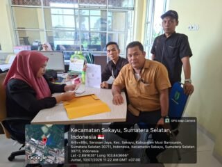Aliansi Wartawan dan LSM KPK Tipikor Serahkan Tembusan Surat ke BP2RD Muba, Tindak Lanjuti Permintaan Klarifikasi kepada PT HKI