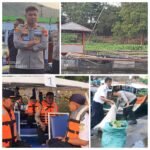 Kapolres Cianjur Tinjau Pembersihan Eceng Gondok di Waduk Jangari