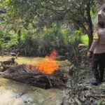 Tindak Lanjut Laporan Layanan Kepolisian 110, Polsek Kuantan Tengah Musnahkan Satu Unit PETI Di Desa Koto Kari