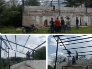 Dari Gotong Royong untuk Dobana, Renovasi Tribun Lapangan Sepak Bola Serbelawan Masuki Tahap Kedua