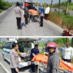 Unit Gakkum Satlantas Polres Lamongan Tangani Kecelakaan Maut di Kalitengah, Pemotor Tewas Saat Hendak Salip Truk Dump